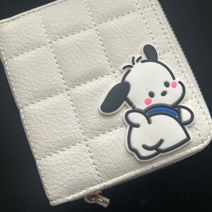 Cute White Wallet with Cartoon Dog Design